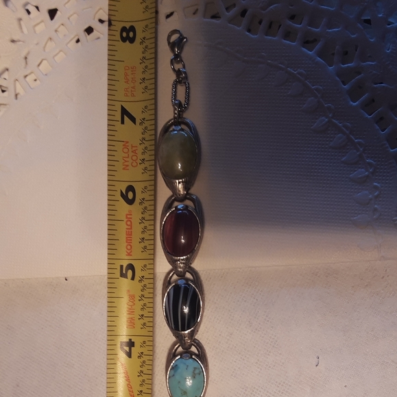 AGATE SCARAB  MULTI-STONE BRACELET - Picture 5 of 5